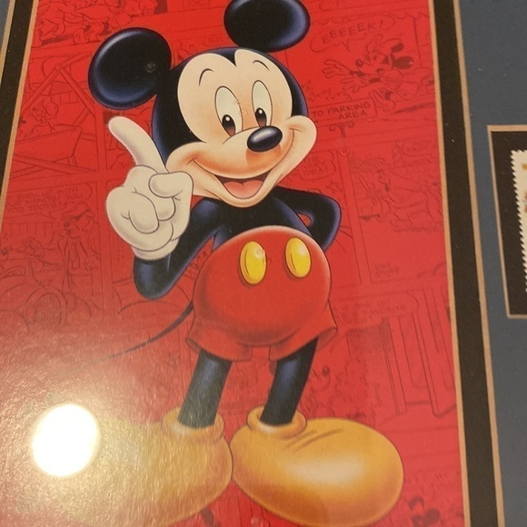 Mickey Mouse with Walt Disney postage stamp professional matted and framed - Picture 2 of 11